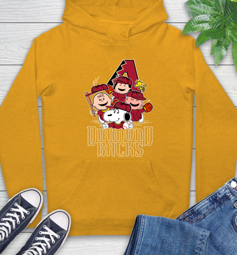 MLB Arizona Diamondbacks Snoopy Charlie Brown Woodstock The Peanuts Movie Baseball T Shirt_000 Hoodie 2