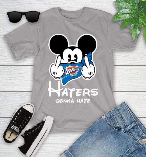 NBA Oklahoma City Thunder Haters Gonna Hate Mickey Mouse Disney Basketball T Shirt Youth T-Shirt 4
