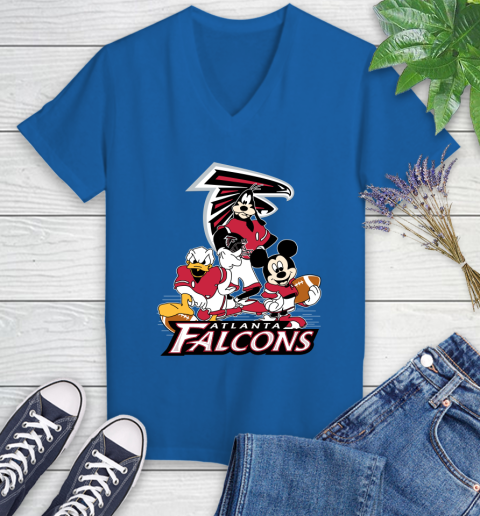 NFL Atlanta Falcons Mickey Mouse Donald Duck Goofy Football Shirt Women ...
