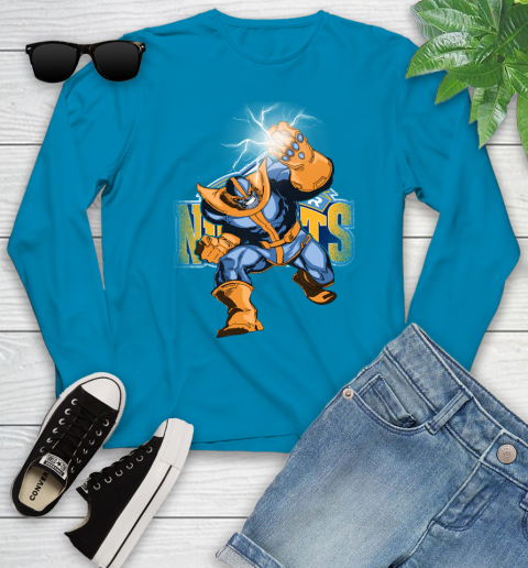 Denver Nuggets NBA Basketball Thanos Avengers Infinity War Marvel Youth Long Sleeve 8