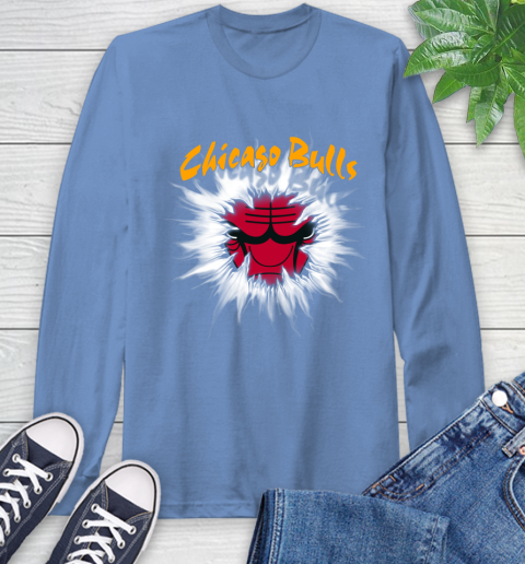 Chicago Bulls NBA Basketball Rip Sports Long Sleeve T-Shirt 13 Chicago Bulls NBA Basketball Rip Sports Long Sleeve T-Shirt - Image 13