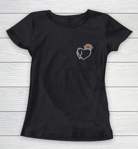 Heart Stethoscope Cute Love Nursing Gifts Valentine Day 2022 Women's T-Shirt