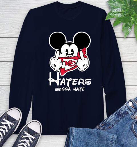 NFL Kansas City Chiefs Haters Gonna Hate Mickey Mouse Disney Football T Shirt_000 Long Sleeve T-Shirt 3