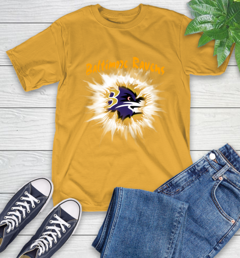Baltimore Ravens NFL Football Adoring Fan Rip Sports T-Shirt 2