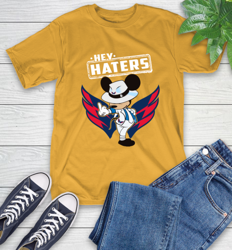 NHL Hey Haters Mickey Hockey Sports Washington Capitals T-Shirt 2