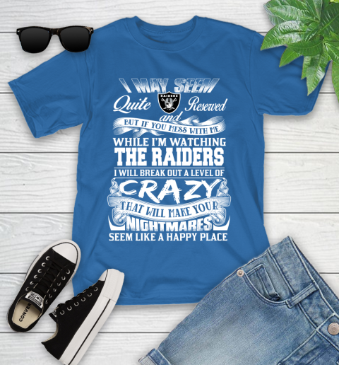 Oakland Raiders NFL Football Don't Mess With Me While I'm Watching My Team Youth T-Shirt 12