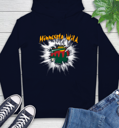 Minnesota Wild NHL Hockey Adoring Fan Rip Sports Hoodie 3