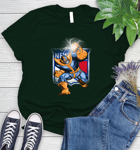 New York Rangers NHL Hockey Thanos Avengers Infinity War Marvel Women's T-Shirt 6