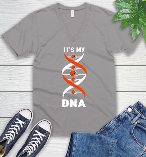 Cleveland Browns NFL Football It's My DNA Sports V-Neck T-Shirt 3