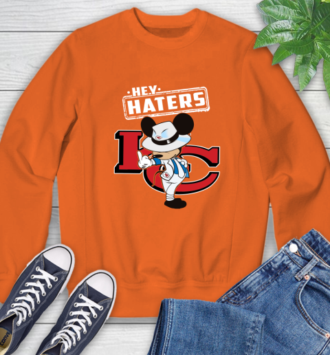 NFL Hey Haters Mickey Football Sports Kansas City Chiefs Sweatshirt 3