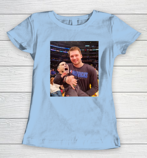 Luka Doncic Shirt Luka Doncic Holding Kevin Kno Baby Women's T-Shirt 4