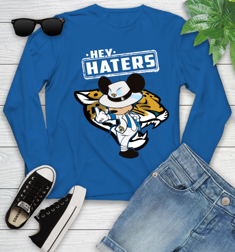 NFL Hey Haters Mickey Football Sports Jacksonville Jaguars Youth Long Sleeve 10