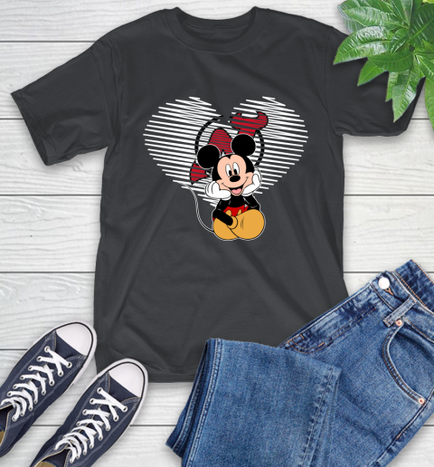 NHL New Jersey Devils The Heart Mickey Mouse Disney Hockey T-Shirt