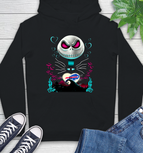 NFL Buffalo Bills Jack Skellington Sally The Nightmare Before Christmas Football Hoodie