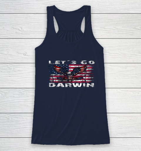 Let's go Darwin America Flag Eagle Racerback Tank 6