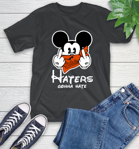 MLB Baltimore Orioles Haters Gonna Hate Mickey Mouse Disney Baseball T Shirt_000 T-Shirt