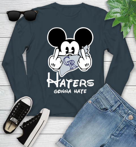 MLB Colorado Rockies Gonna Hate Mickey Mouse Disney Baseball T Shirt_000 Youth Long Sleeve 9