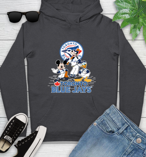 MLB Toronto Blue Jays Mickey Mouse Donald Duck Goofy Baseball T Shirt Youth Hoodie 8