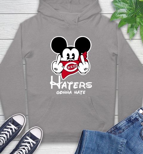 MLB Cincinnati Reds Haters Gonna Hate Mickey Mouse Disney Baseball T Shirt_000 Hoodie 6
