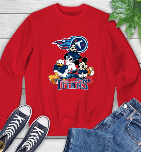 NFL Tennessee Titans Mickey Mouse Donald Duck Goofy Football Shirt Sweatshirt 10