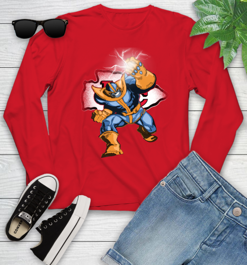 Kansas City Chiefs NFL Football Thanos Avengers Infinity War Marvel Youth Long Sleeve 11