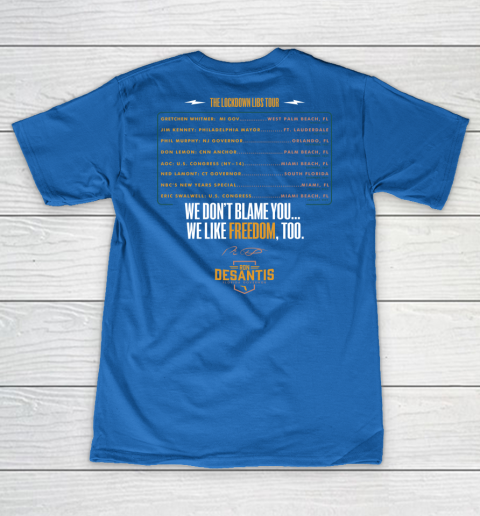 Escape To Florida Shirt Ron DeSantis (Print on front and back) V-Neck T-Shirt 22
