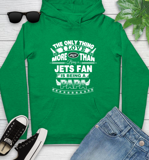 NFL The Only Thing I Love More Than Being A New York Jets Fan Is Being A Papa Football Youth Hoodie 9