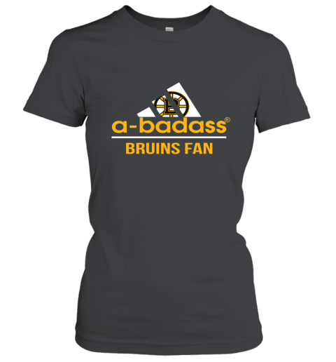 NHL A Badass Boston Bruins Fan Adidas Hockey Sports Women's T-Shirt