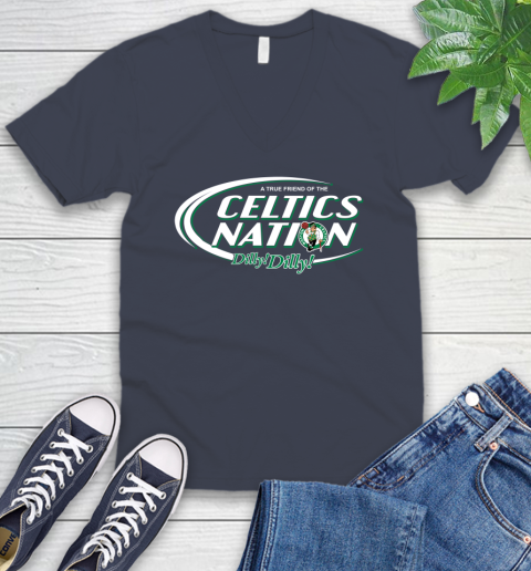 NBA A True Friend Of The Boston Celtics Dilly Dilly Basketball Sports V-Neck T-Shirt 8