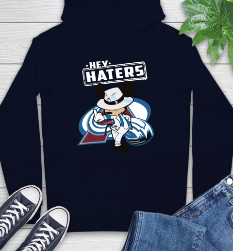 NHL Hey Haters Mickey Hockey Sports Colorado Avalanche Hoodie 3