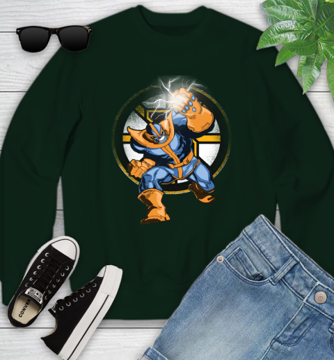 Boston Bruins NHL Hockey Thanos Avengers Infinity War Marvel Youth Sweatshirt 9
