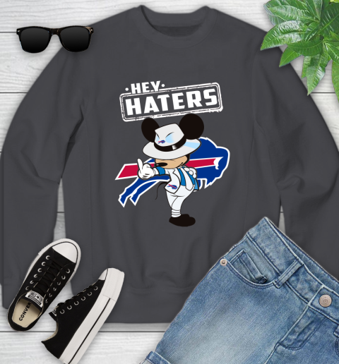 NFL Hey Haters Mickey Football Sports Buffalo Bills Youth Sweatshirt 5