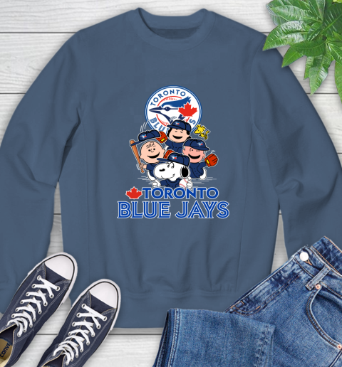 MLB Toronto Blue Jays Snoopy Charlie Brown Woodstock The Peanuts Movie Baseball T Shirt_000 Sweatshirt 8