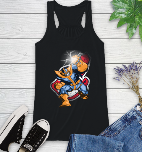 Cleveland Indians MLB Baseball Thanos Avengers Infinity War Marvel Racerback Tank