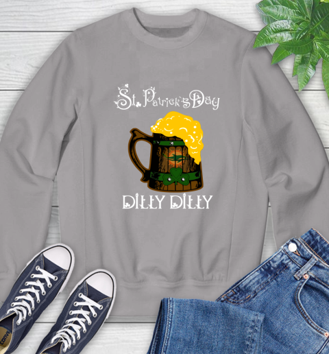 NFL Miami Dolphins St Patrick's Day Dilly Dilly Beer Football Sports Sweatshirt 5