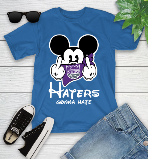 NBA Sacramento Kings Haters Gonna Hate Mickey Mouse Disney Basketball T Shirt Youth T-Shirt 12