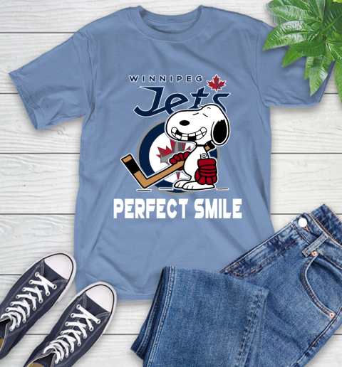 NHL Winnipeg Jets Snoopy Perfect Smile The Peanuts Movie Hockey T Shirt T-Shirt 12