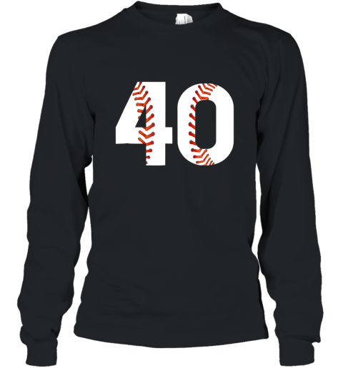 Baseball 40th Birthday Party gift T Shirt Long Sleeve