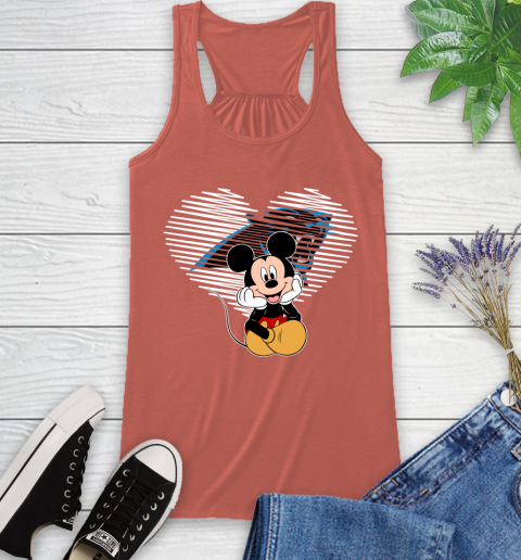 NFL Carolina Panthers The Heart Mickey Mouse Disney Football T Shirt_000 Racerback Tank 3