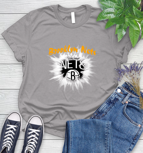 Brooklyn Nets NBA Basketball Rip Sports Women's T-Shirt 5