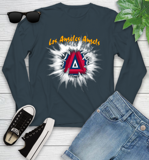 Los Angeles Angels MLB Baseball Adoring Fan Rip Sports Youth Long Sleeve 9