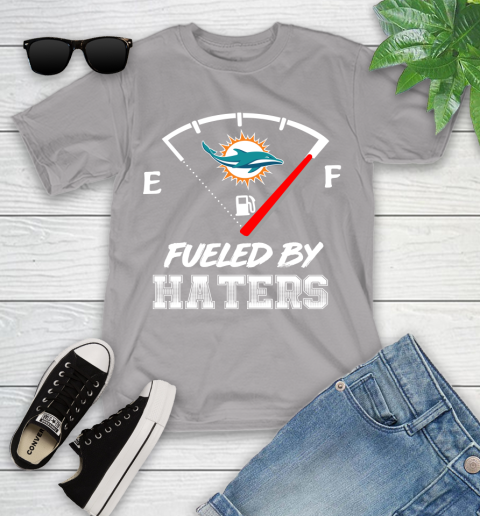 Miami Dolphins NFL Football Fueled By Haters Sports Youth T-Shirt 4