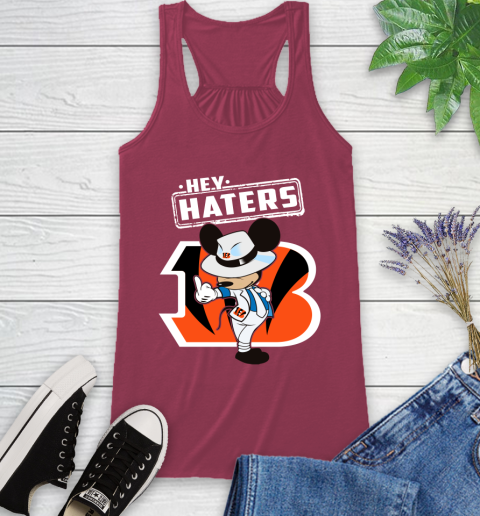 NFL Hey Haters Mickey Football Sports Cincinnati Bengals Racerback Tank 7