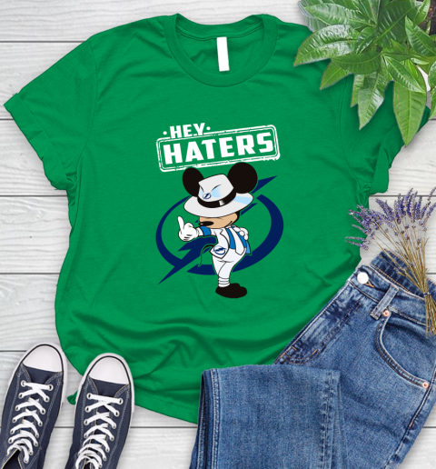NHL Hey Haters Mickey Hockey Sports Tampa Bay Lightning Women's T-Shirt 9