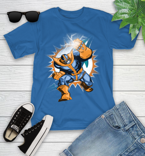 Miami Dolphins NFL Football Thanos Avengers Infinity War Marvel Youth T-Shirt 12