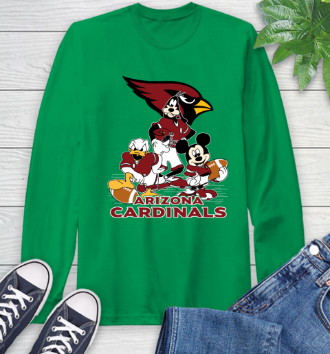 NFL Arizona Cardinals Mickey Mouse Donald Duck Goofy Football Shirt Long Sleeve T-Shirt 8