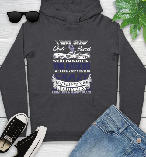Colorado Rockies MLB Baseball Don't Mess With Me While I'm Watching My Team Youth Hoodie 8