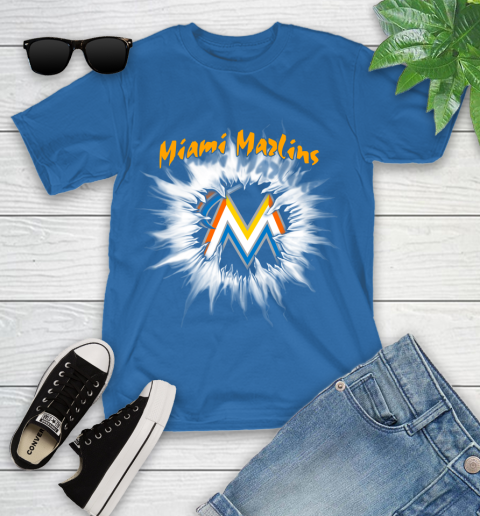 Miami Marlins MLB Baseball Adoring Fan Rip Sports Youth T-Shirt 12