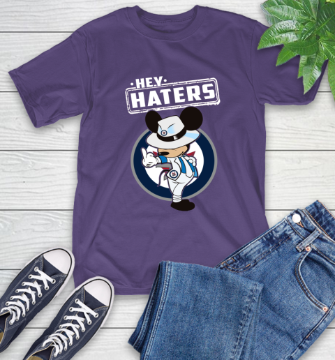 NHL Hey Haters Mickey Hockey Sports Winnipeg Jets T-Shirt 5