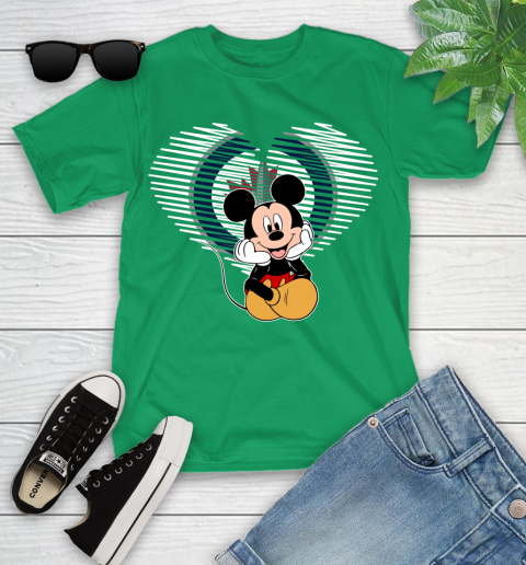 NHL Winnipeg Jets The Heart Mickey Mouse Disney Hockey Youth T-Shirt 8